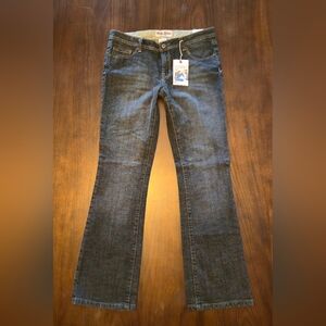 Bisou Bisou "Bisou Basic Med Black Wash" Flare Wide‎ Leg Jeans Size 10